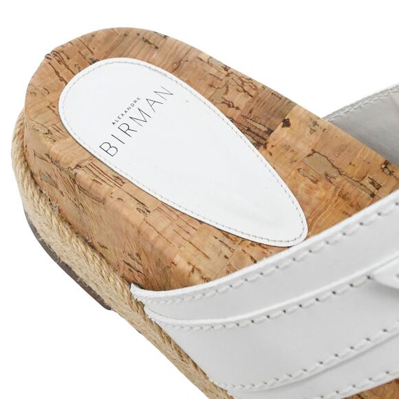 Alexandre Birman Clarita White Leather Knot Espadrille Slide  display picture 3